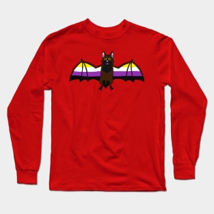 Nonbinary Pride Bat Long Sleeve T-Shirt